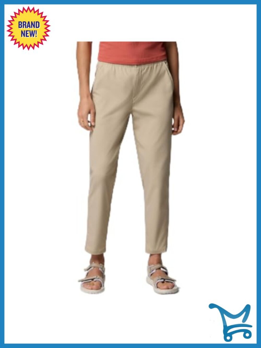 Women's UPF 50 Nylon Hiking Pants Elastic Waist Straight Leg